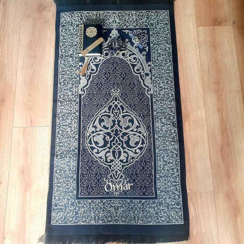 Prayer design mat, Tasbeeh & Prayer Hat Gift Box